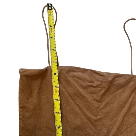 NWOT Cider Solid Brown Crop Spagetti Strap Top Size small - Picture 5 of 8